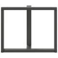 vidaXL Nohy k jedálenskému stolu v tvare T, 2 ks, antracitové, 90x35x(72-73) cm, oceľ