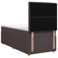 vidaXL Posteľ boxspring s matracom Tmavohnedá 100 x 200 cm Látka