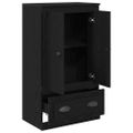 vidaXL Highboard Čierny dub 60 x 35,5 x 103,5 cm Kompozitné drevo