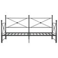 vidaXL Váľanda s kolíkom bez matraca Čierna 100x200 cm Oceľ