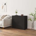 vidaXL Komoda čierna 80x33x70 cm spracované drevo