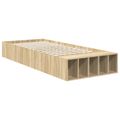 vidaXL Rám postele s poličkou Sonoma dub 90 x 190 cm Kompozitné drevo