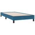 vidaXL Posteľný rám boxsping s matracom tmavomodrý 90x210 cm zamat
