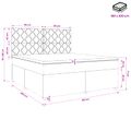 vidaXL LED boxspring posteľ s matracom Ružová 180 x 200 cm Zamat