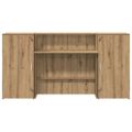 vidaXL Recepčný stôl dub artisan 200x50x103,5 cm kompozitné drevo