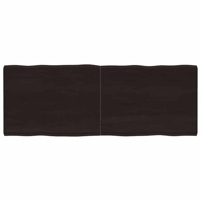 vidaXL Stolová doska tmavohnedá 160x60x(2-6)cm ošetrený masív hrany