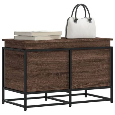 vidaXL Úložný box s vekom hnedý dub 80x40x51,5 cm kompozitné drevo