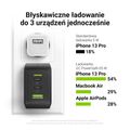 Green Cell CHARGC08 PowerGan 65W nabíjačka (2x USB-C, 1x USB-A), čierna