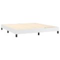 vidaXL Boxspring posteľ s matracom biela 160x200 cm umelá koža