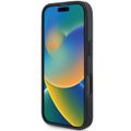 Puzdro Mercedes pre iPhone 16 Pro Max 6,9" MEHMP16X23RBGVV Hardcase MB imitácia dreva Koža MagSafe tmavomodrá
