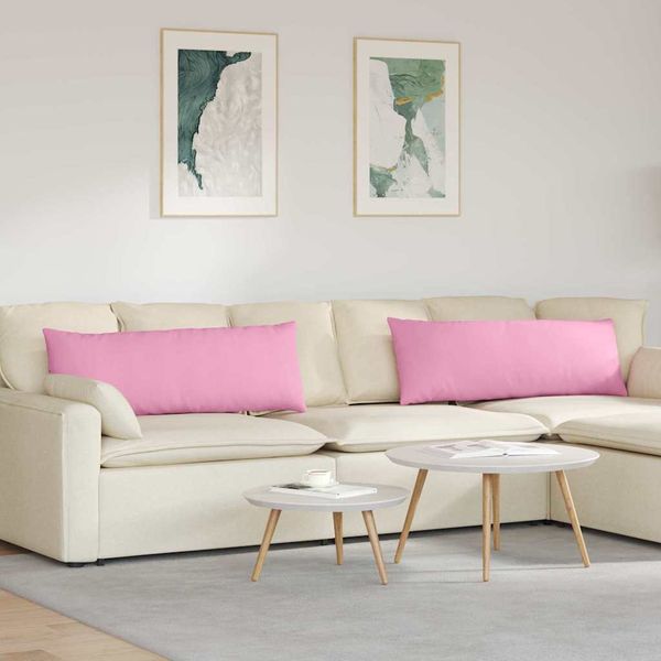 vidaXL Vankúše na pohovku 2 pcs Ružová 120 x 40 cm látka