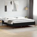 vidaXL Posteľný rám čierny 180x200 cm kompozitné drevo a kov