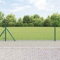 vidaXL Pletivový plot s betónovým podstavcom 25 x 0,6 m Zelená