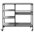 vidaXL Kuchynský vozík sivý sonoma 100x45x89,5 cm kompozitné drevo