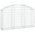vidaXL Oblúkový gabionový kôš 150x30x80/100 cm pozinkované železo