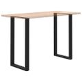 vidaXL Nohy barového stola v tvare U, 2 ks, čierne, 60 x (110-111) cm, oceľové