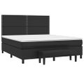 vidaXL Boxspring posteľ s matracom čierna 160x200 cm umelá koža