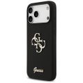 Guess Silicone Big 4G Script puzdro na iPhone 17 Pro Max čierna