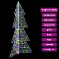 vidaXL Vianočný stromček 160 LED Viacfarebný 150 cm Akryl