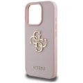Guess Hardcase PU Zrnitý Big 4G a Classic Logo puzdro pre iPhone 16 Pro Max 6,9" Ružová