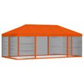 vidaXL Kryt altánku s bočnými stenami 6 x 3 m Oranžová Polyester
