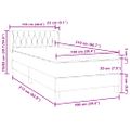vidaXL Posteľný rám boxsping s matracom ružový 100x210 cm zamat