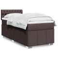 vidaXL Boxspring posteľ s matracom tmavohnedá 90x190 cm látka
