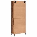 vidaXL Highboard 2 ks Staré drevo 69,5 x 34 x 180 cm Kompozitné drevo