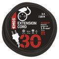 Vonkajší predlžovací kábel 30 m / 1 zásuvka / čierny / guma-neoprén / 230 V / 1,5 mm2