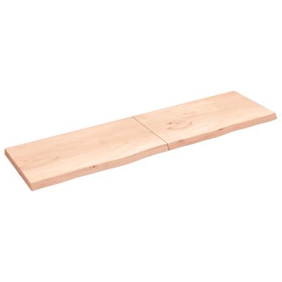 vidaXL Stolová doska 220x60x(2-6) cm neošetrený dubový masív