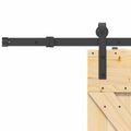 vidaXL Posuvné dvere NARVIK 85 x 210 cm (213,5 cm) Prírodná a čierna