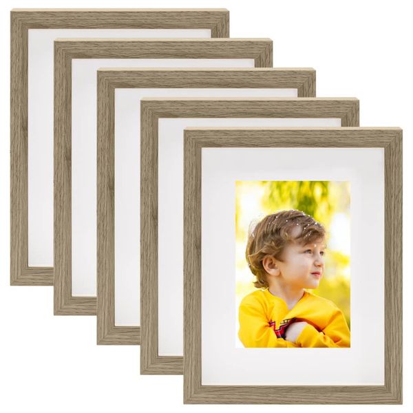vidaXL 3D fotorámiky 5 ks, prírodné 20x25 cm na fotku 13x18 cm
