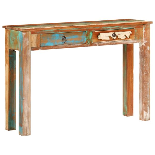 vidaXL Konzolový stolík 110x30x75 cm recyklovaný masív