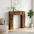 vidaXL Rám krbu Dymový dub 102 x 20 x 102 cm Kompozitné drevo