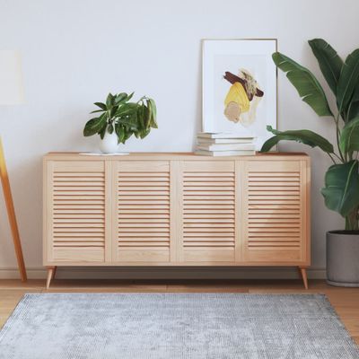 vidaXL Lamelové dvierka na skrinku 4 ks 61,5x39,4 cm, borovicový masív