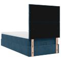 vidaXL Osmanský rám postele s matracmi tmavomodrá 80x200 cm zamat