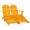 vidaXL 2-miestna záhradná stolička taburetka Adirondack jedľa oranžová
