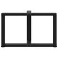 vidaXL Nohy konferenčného stolíka v tvare T, 2 ks, čierne, 70x25x(42-43) cm, oceľové