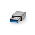 Adaptér NEDIS CCGB60925GY USB-A (M) - USB-C (F) 3.2 čierny