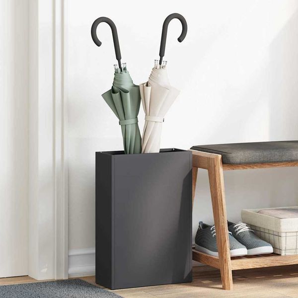 vidaXL Stojan na slnečník Čierna 28 x 12 x 41 cm Oceľ
