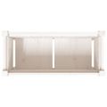 vidaXL Záhradný kvetináč s nohami biely 70x31x70 cm masívna borovica