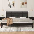 vidaXL Nástenné čelo postele čierne 186x3x63 cm masívna borovica