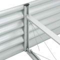 vidaXL Vyvýšený záhradný záhon 320x80x44cm,pozinkovaná oceľ,strieborný