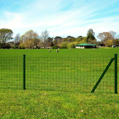 vidaXL Euro plot, oceľ 25x1,2 m, zelený