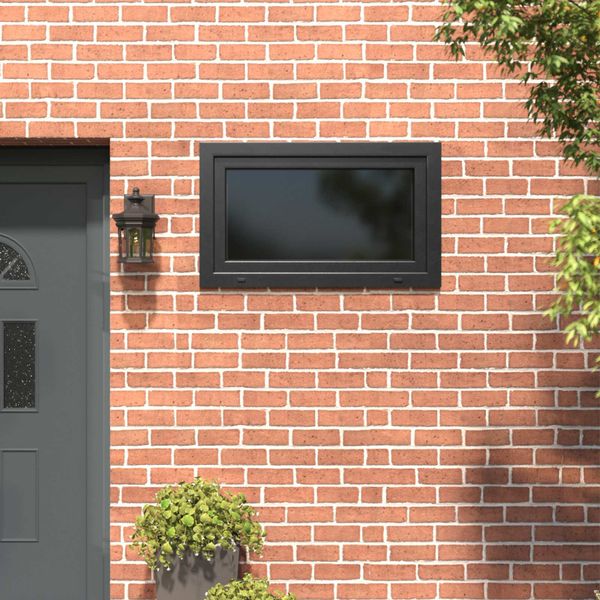 vidaXL Podkrovné okno RISOR 100 x 60 cm PVC a sklo Antracitová