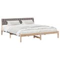 vidaXL Rám postele Hnedá a taupe 180 x 200 cm Borovicový masív
