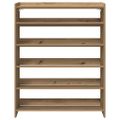 vidaXL Regál na topánky dub artisan 80x25x100 cm kompozitné drevo