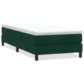 vidaXL Posteľný rám boxsping bez matracom tmavozelený 80x220 cm zamat