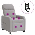 vidaXL Masážne relaxačné kreslo Svetlosivá Bouclé
