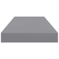 vidaXL Plávajúce nástenné police 2 ks, sivé 60x23,5x3,8 cm, MDF